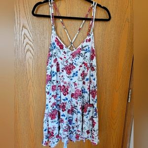 [M] American Eagle Floral Dress w/ Criss-Cross Back